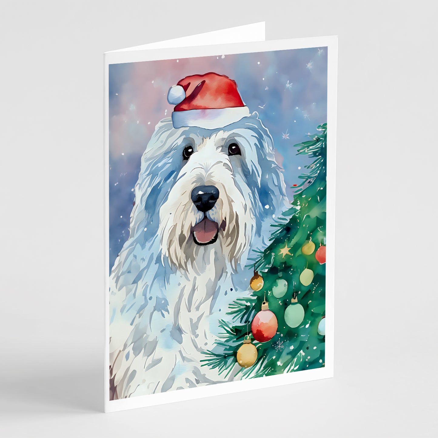 Buy this Old English Sheepdog Christmas Greeting Cards Pack of 8