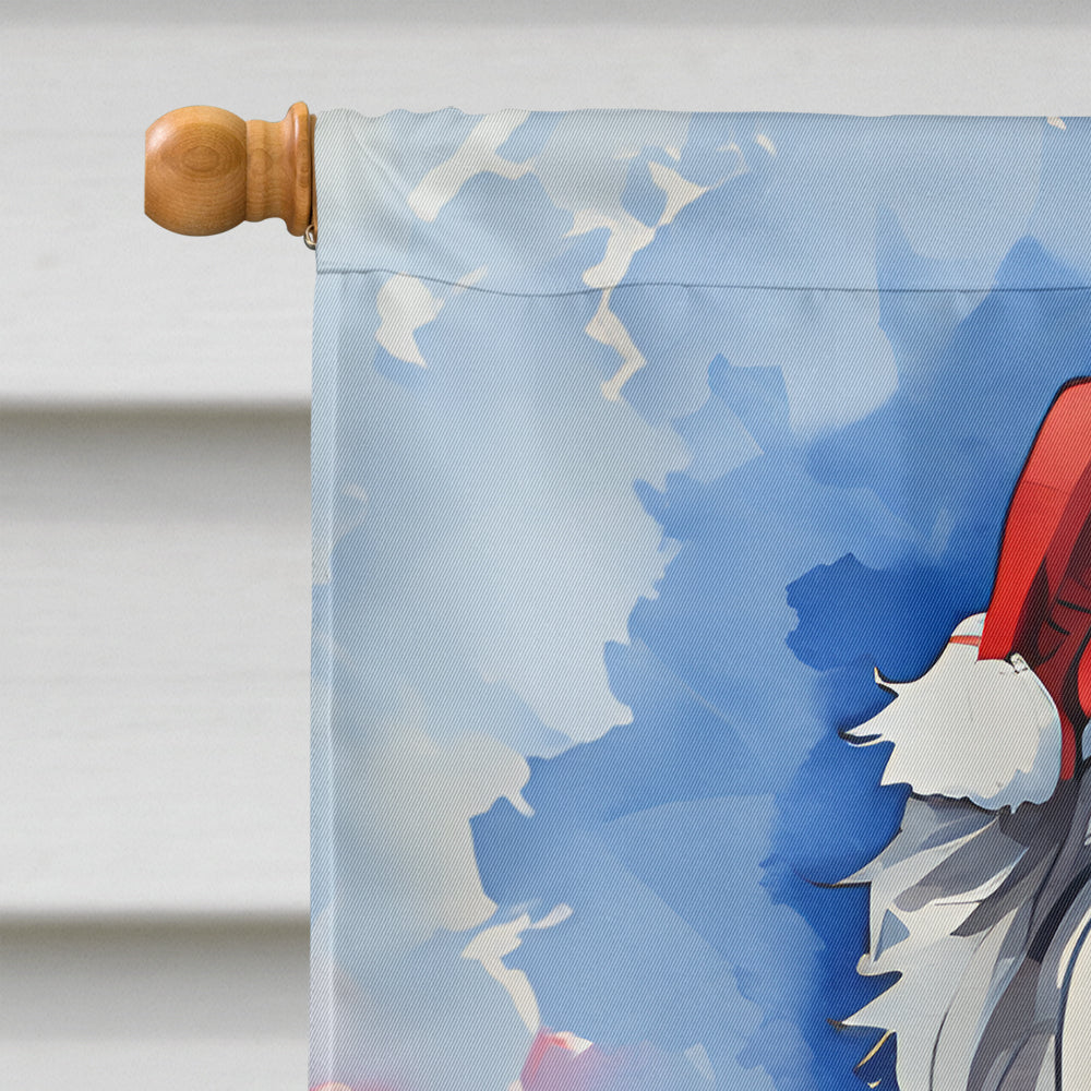 Old English Sheepdog Christmas House Flag