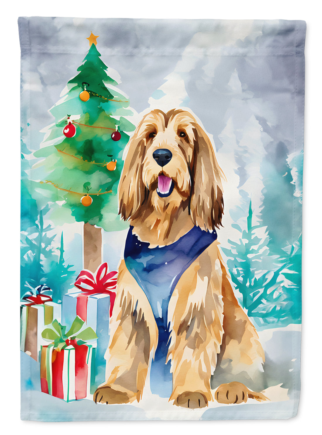 Buy this Otterhound Christmas House Flag