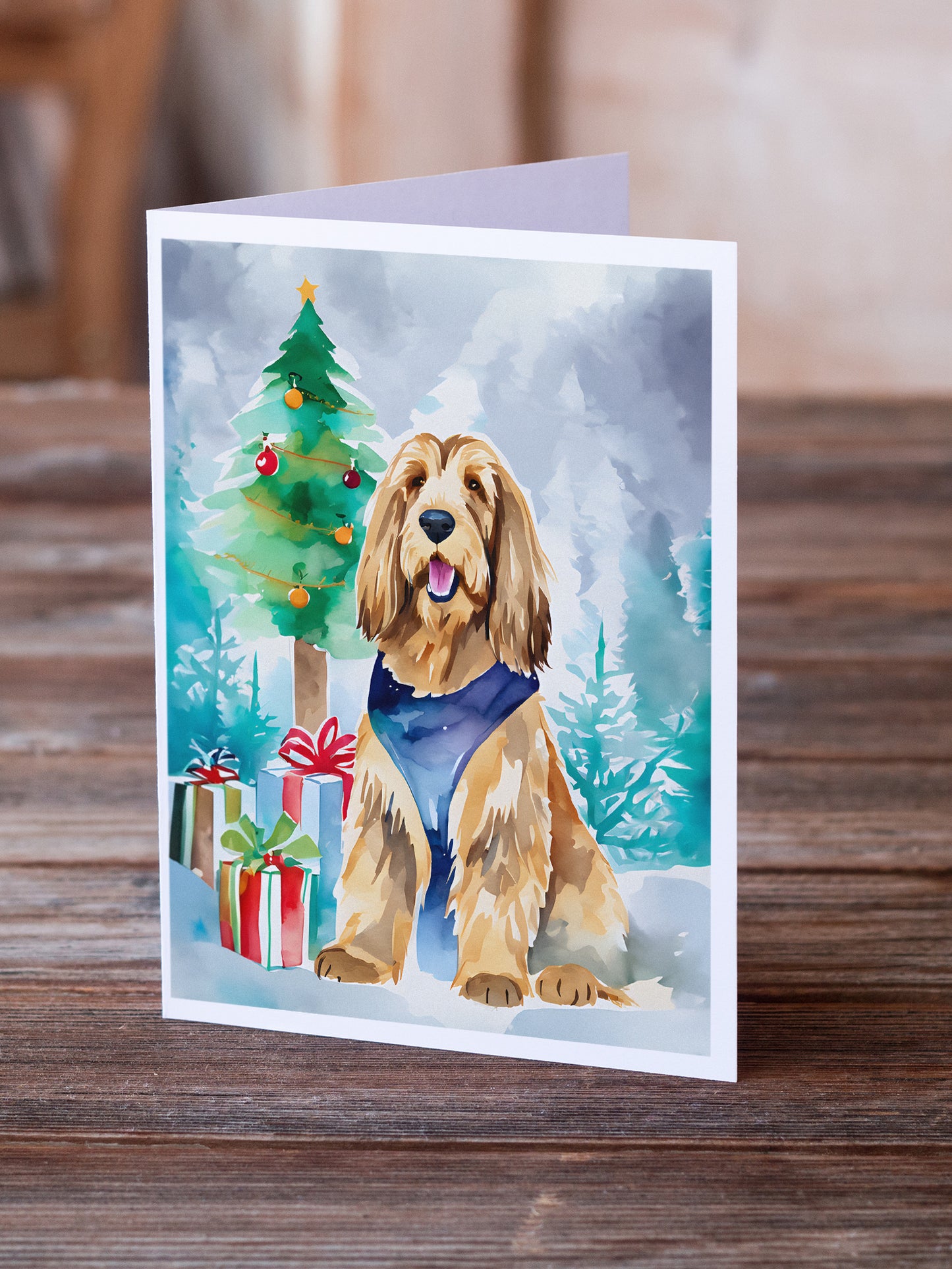 Otterhound Christmas Greeting Cards Pack of 8