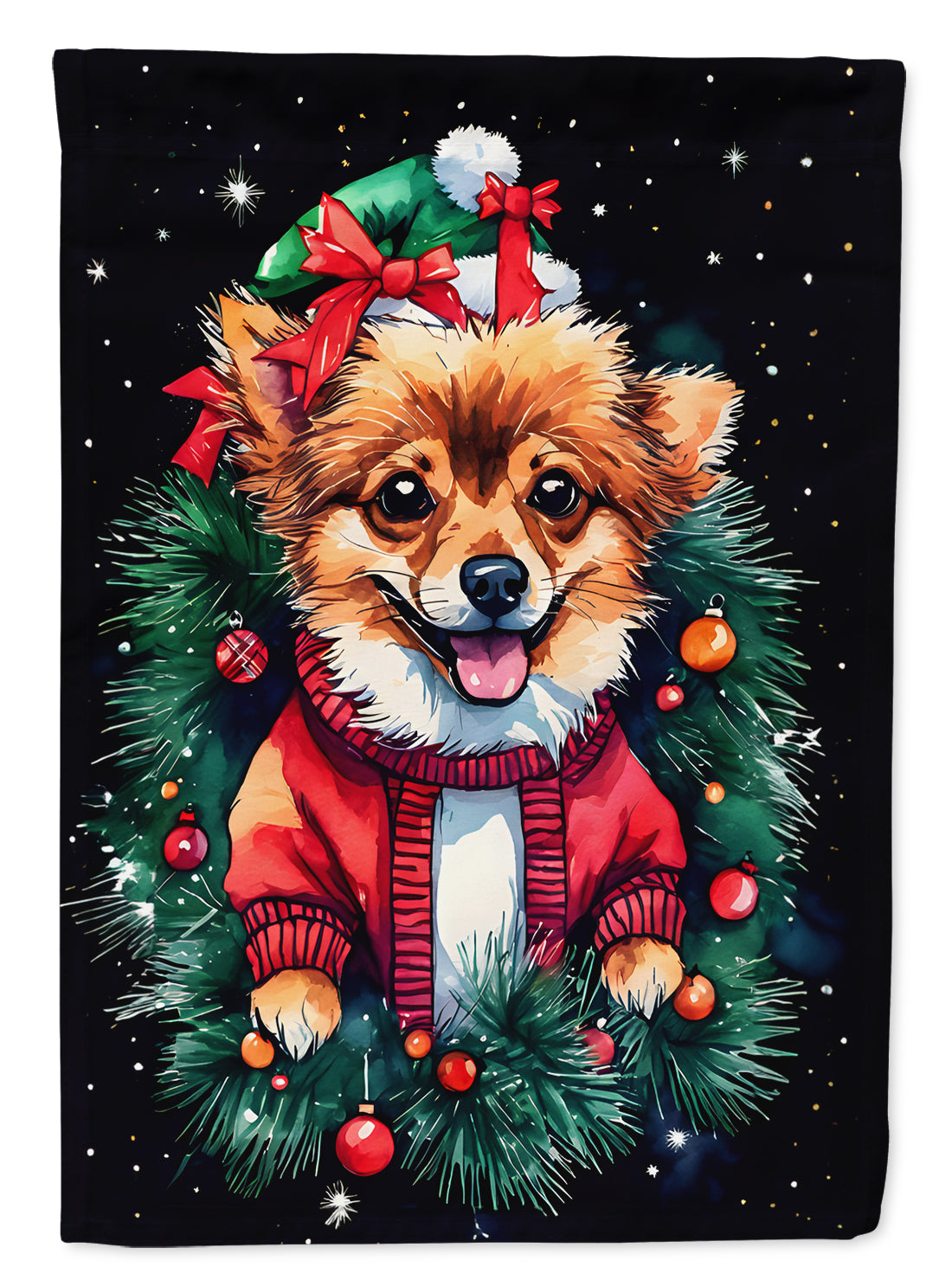 Buy this Pomeranian Christmas Garden Flag