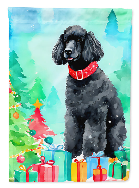 Buy this Poodle Christmas House Flag