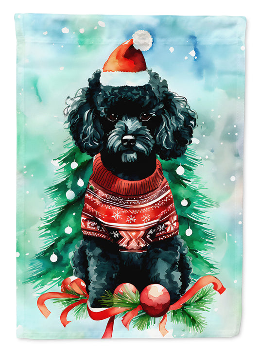 Buy this Poodle Christmas House Flag