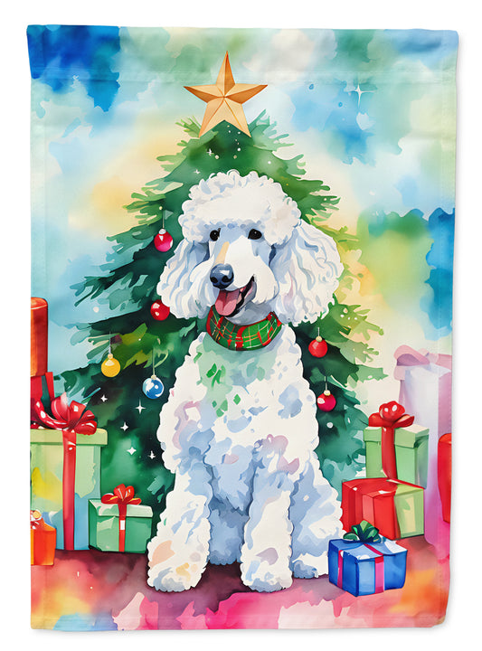 Buy this Poodle Christmas House Flag