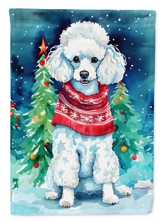 Buy this Poodle Christmas House Flag