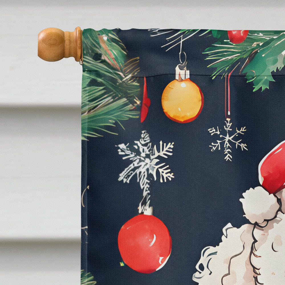 Poodle Christmas House Flag