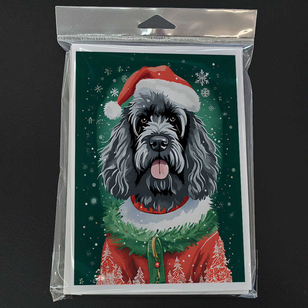 Portuguese Water Dog Christmas Greeting Cards Pack of 8