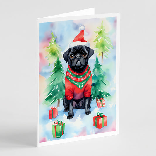Buy this Pug Christmas Greeting Cards Pack of 8