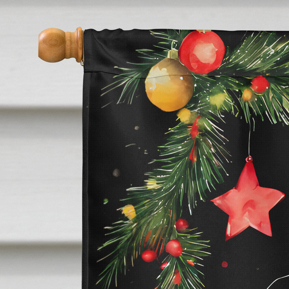 Pug Christmas House Flag