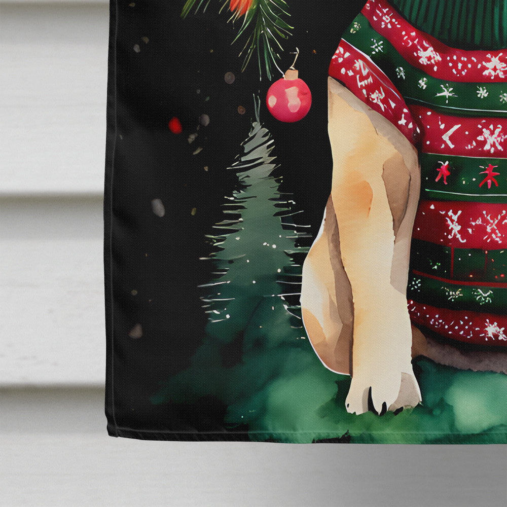 Pug Christmas House Flag