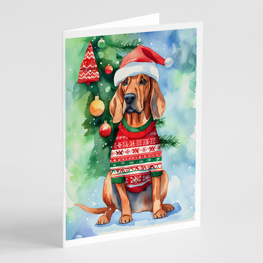Buy this Redbone Coonhound Christmas Greeting Cards Pack of 8