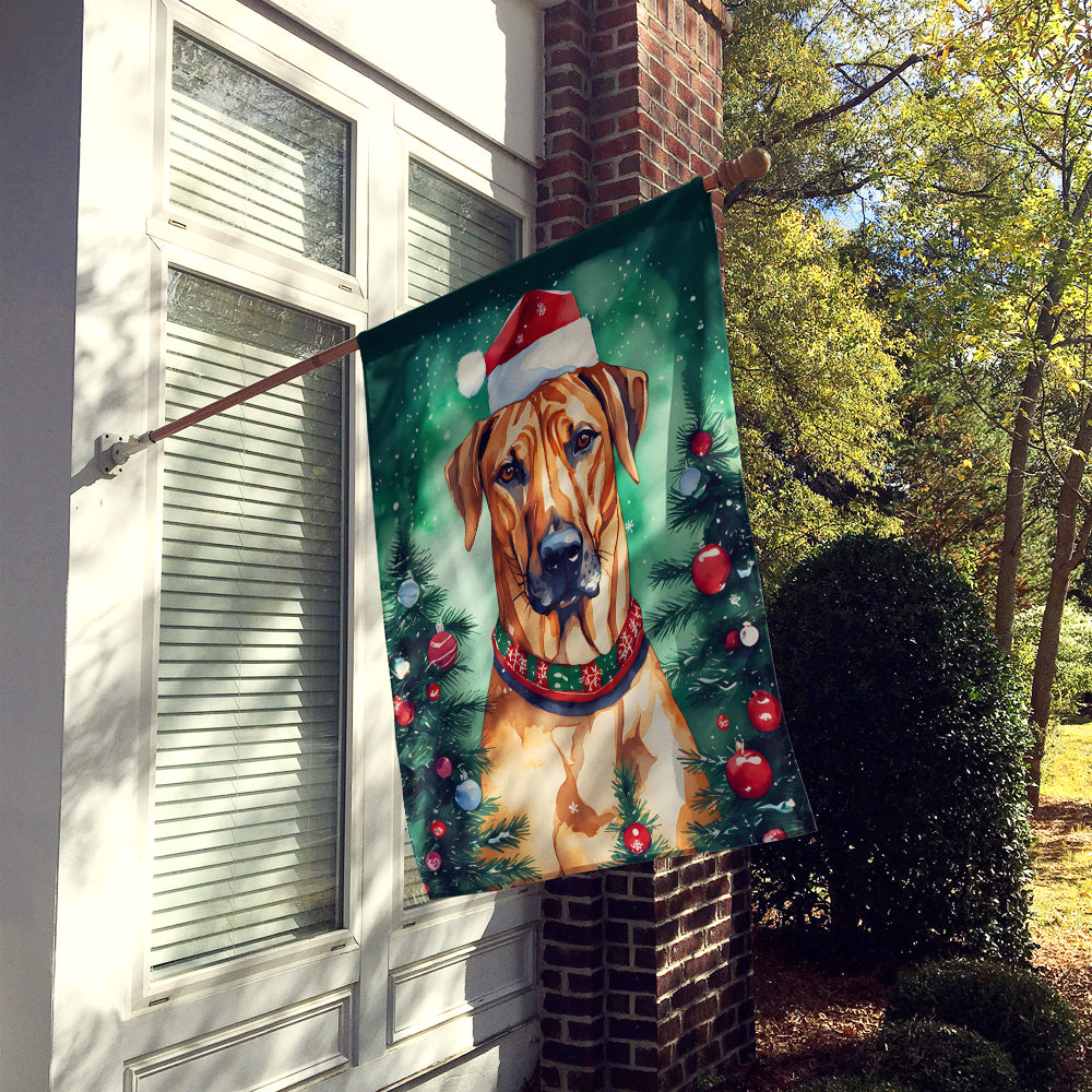 Rhodesian Ridgeback Christmas House Flag