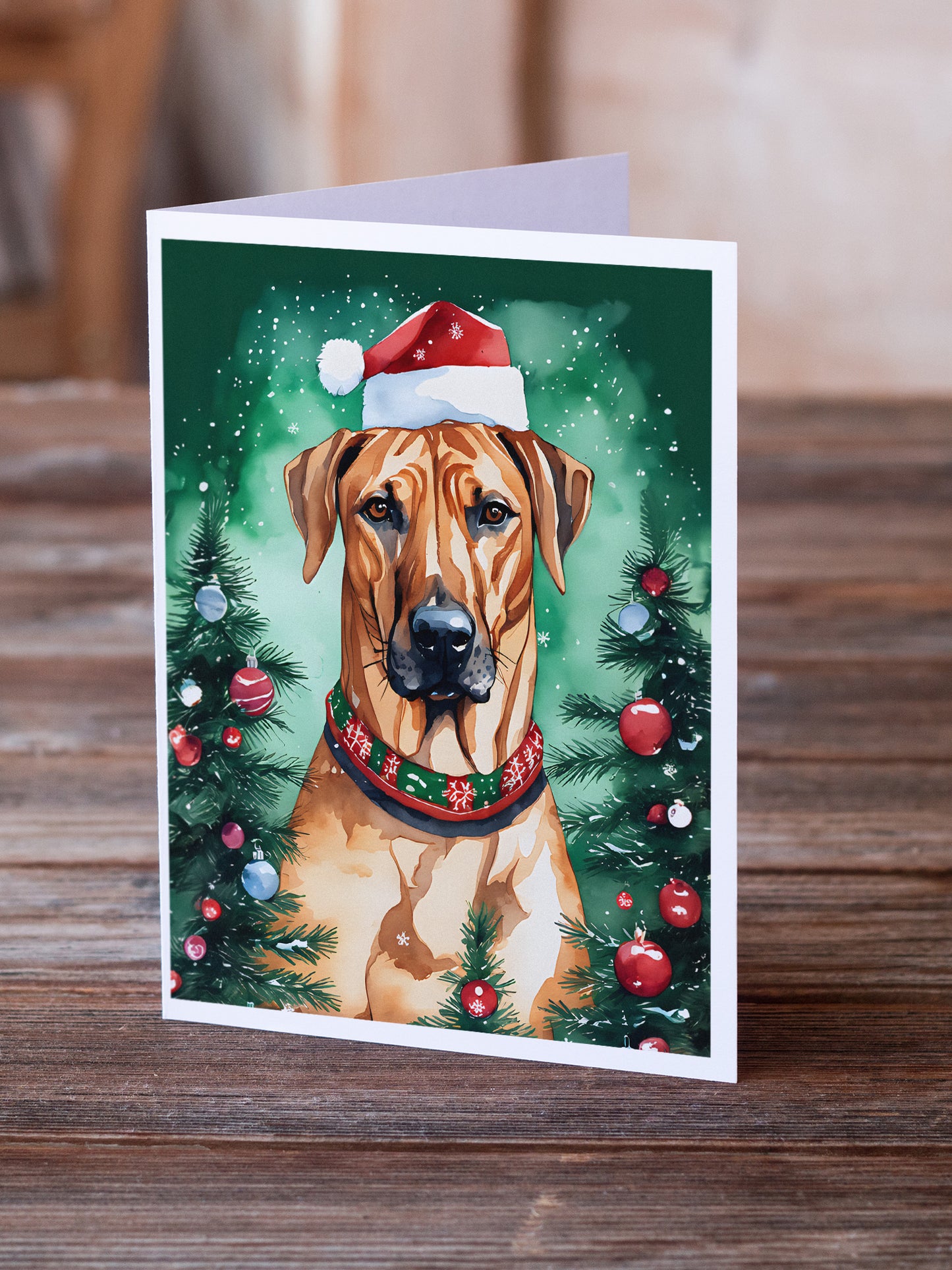 Rhodesian Ridgeback Christmas Greeting Cards Pack of 8