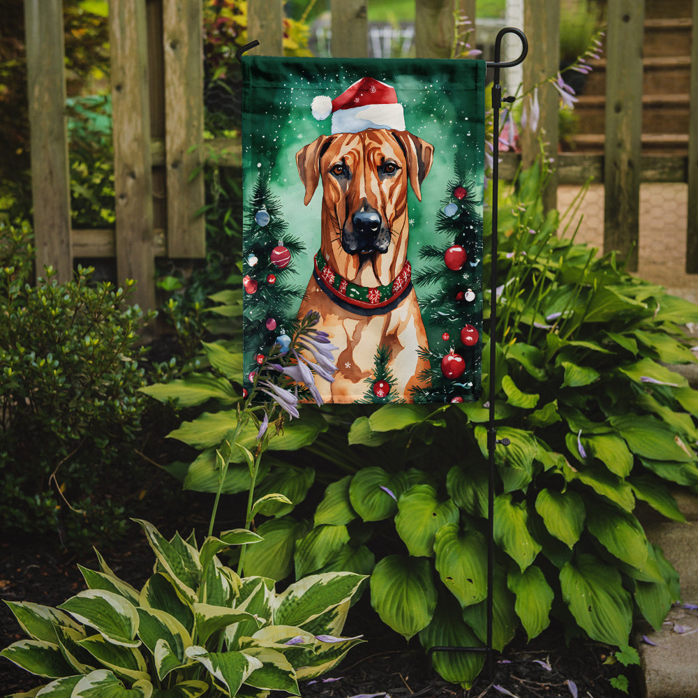 Rhodesian Ridgeback Christmas Garden Flag