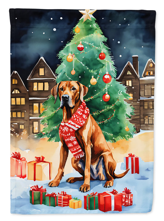 Buy this Rhodesian Ridgeback Christmas House Flag