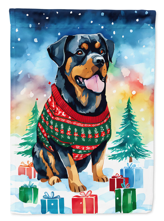 Buy this Rottweiler Christmas House Flag