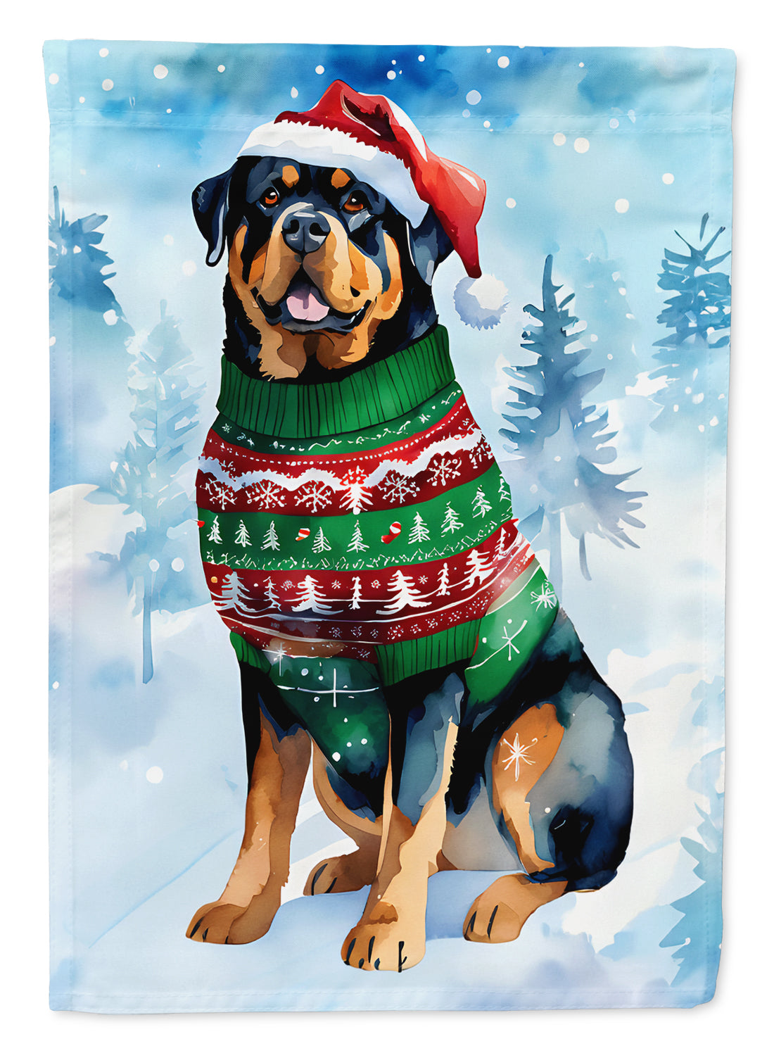 Buy this Rottweiler Christmas House Flag