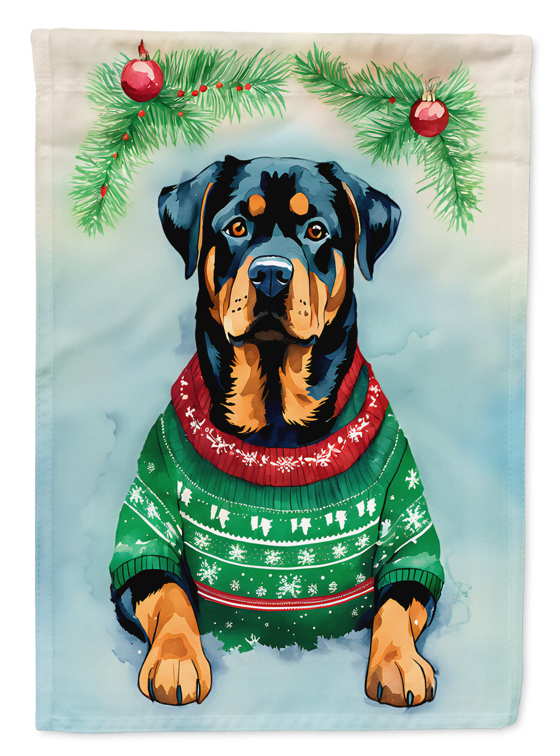 Buy this Rottweiler Christmas House Flag