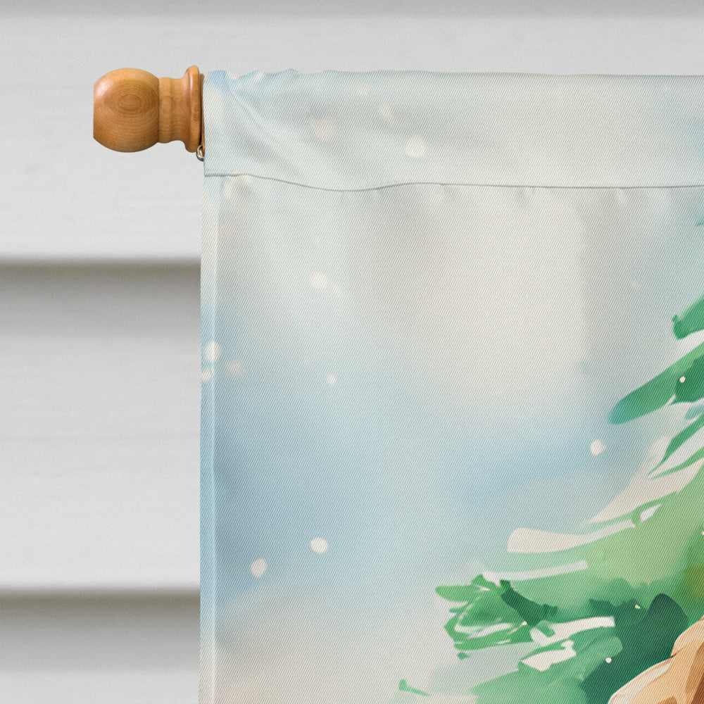 Saint Bernard Christmas House Flag