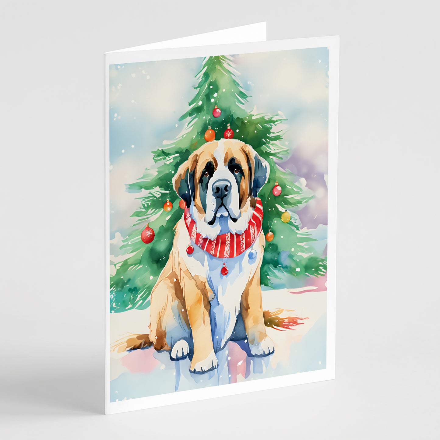 Buy this Saint Bernard Christmas Greeting Cards Pack of 8