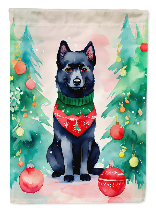 Buy this Schipperke Christmas House Flag