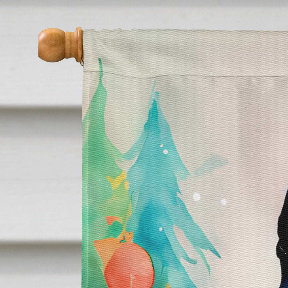 Schipperke Christmas House Flag