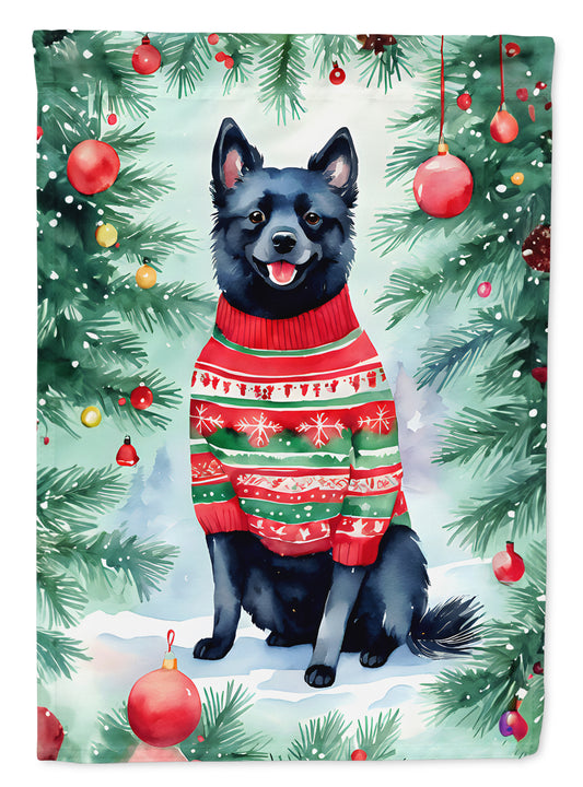 Buy this Schipperke Christmas House Flag