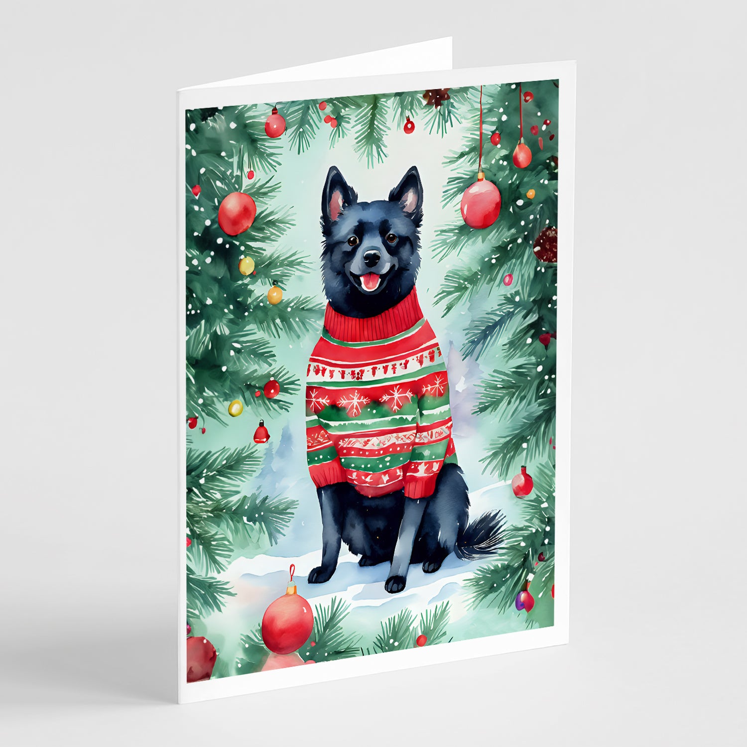 Buy this Schipperke Christmas Greeting Cards Pack of 8