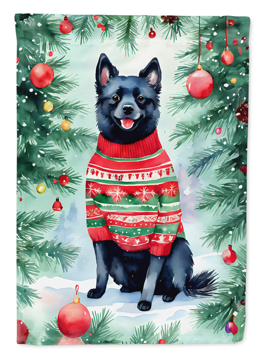 Buy this Schipperke Christmas Garden Flag