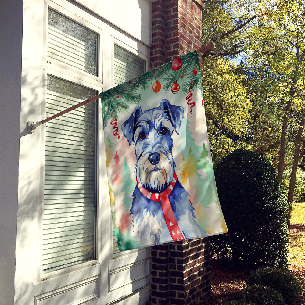 Schnauzer Christmas House Flag