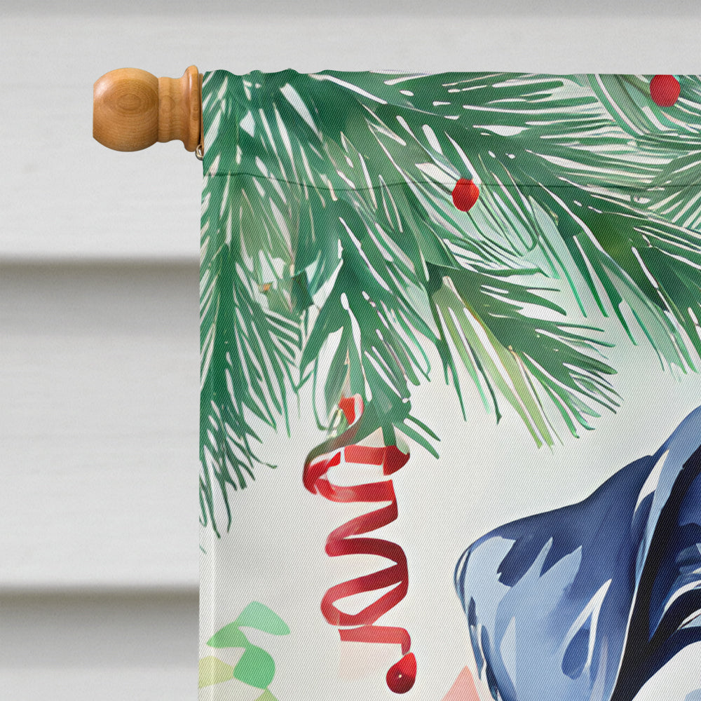 Schnauzer Christmas House Flag