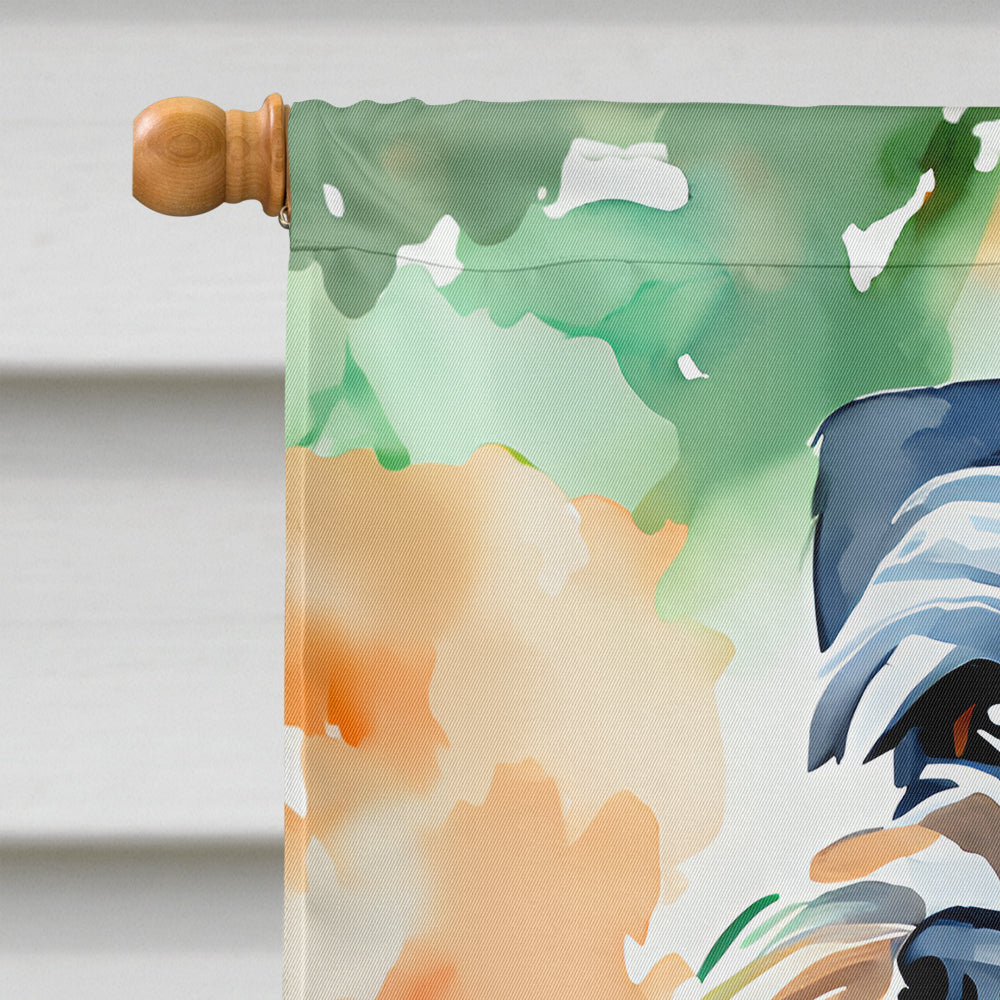 Schnauzer Christmas House Flag