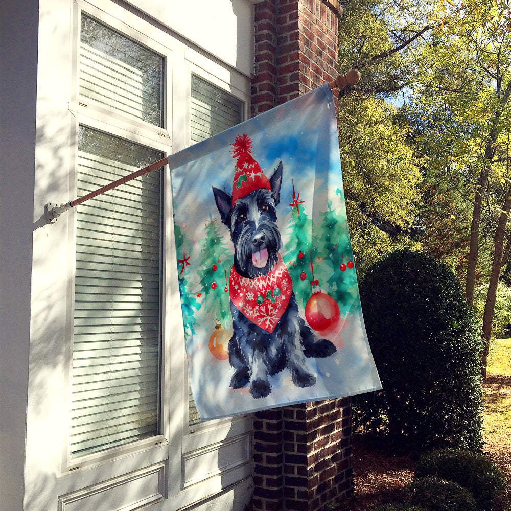 Scottish Terrier Christmas House Flag