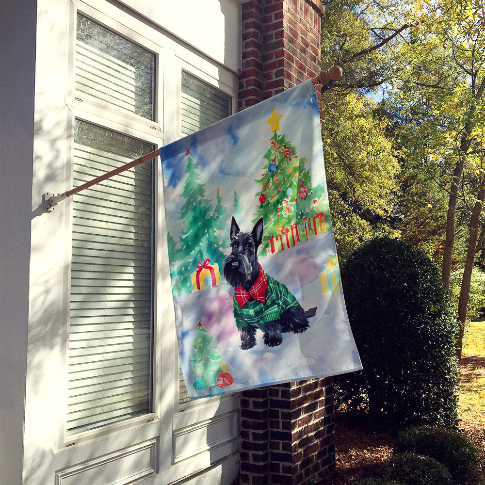 Scottish Terrier Christmas House Flag