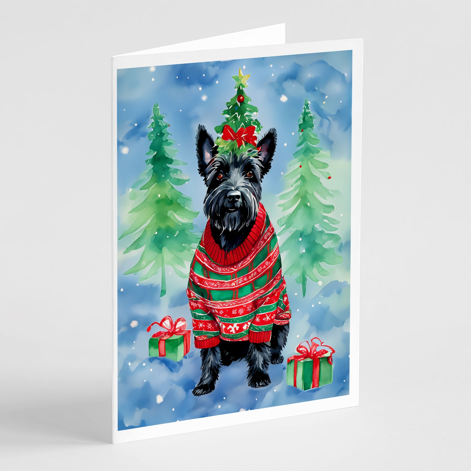 Buy this Scottish Terrier Christmas Greeting Cards Pack of 8