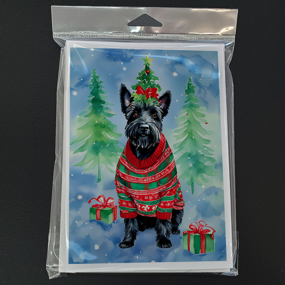 Scottish Terrier Christmas Greeting Cards Pack of 8