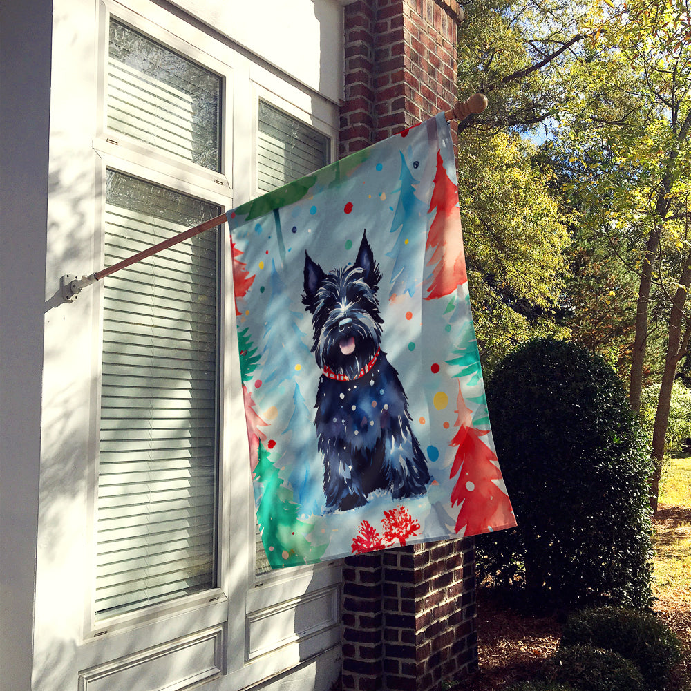 Scottish Terrier Christmas House Flag