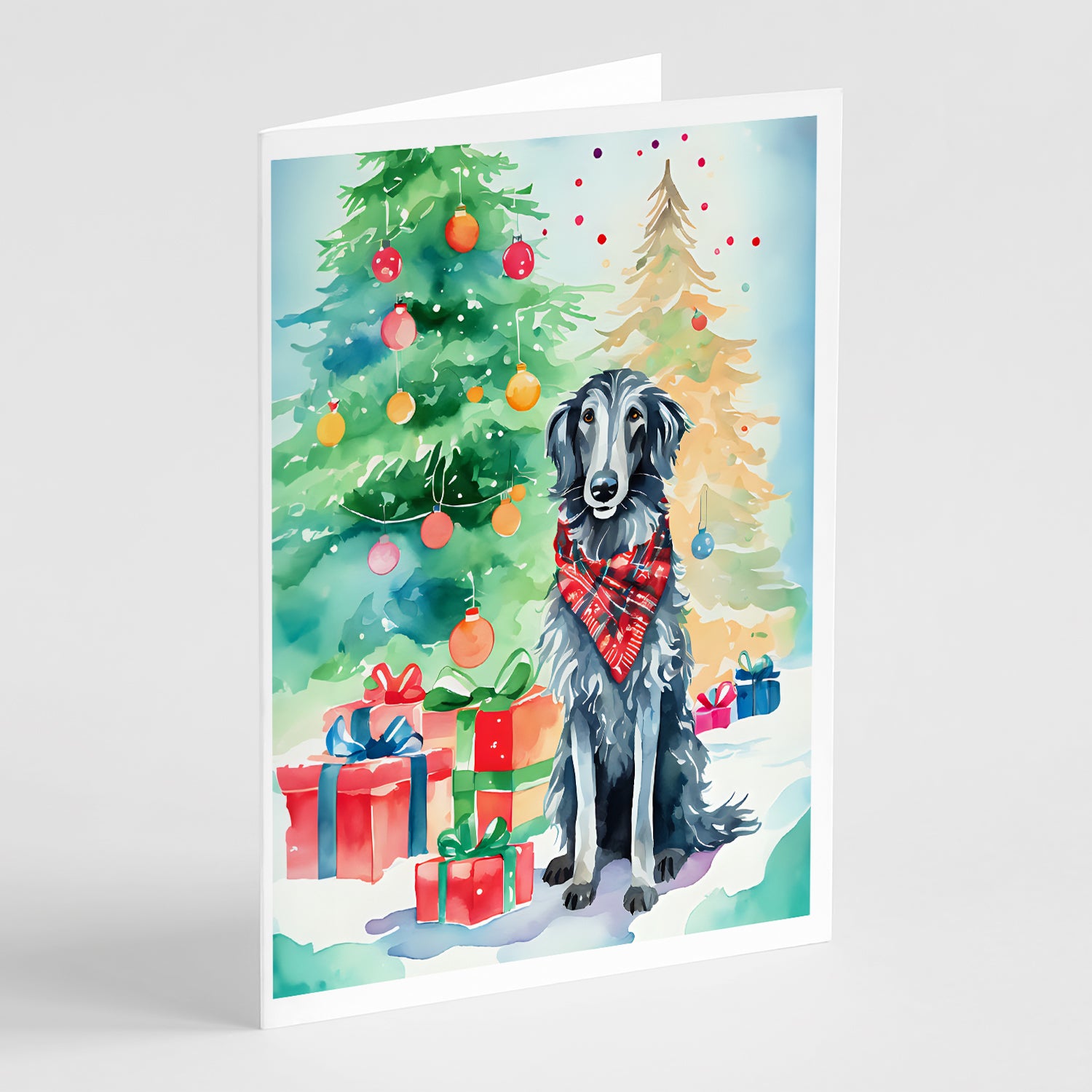 Buy this Scottish Deerhound Christmas Greeting Cards Pack of 8