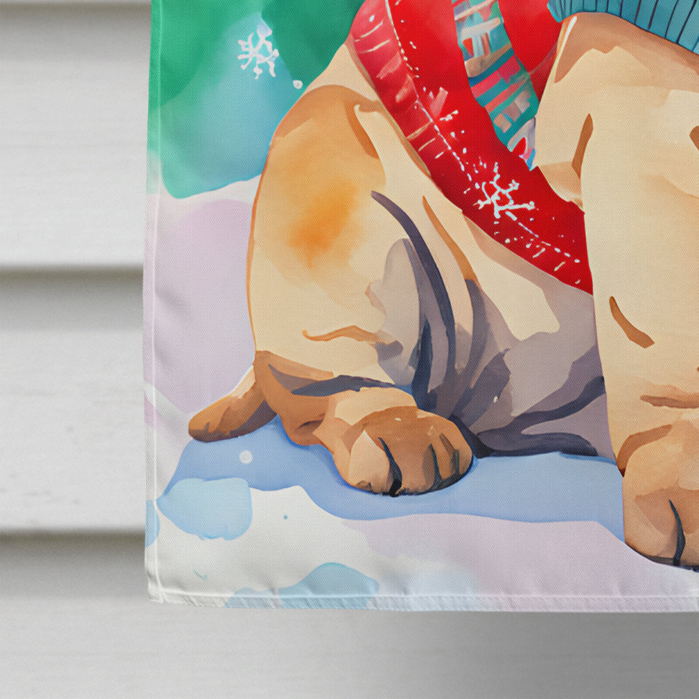 Shar Pei Christmas House Flag