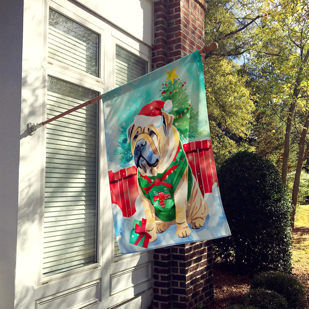 Shar Pei Christmas House Flag