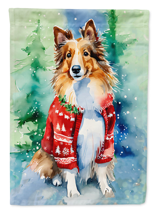 Buy this Sheltie Christmas Garden Flag