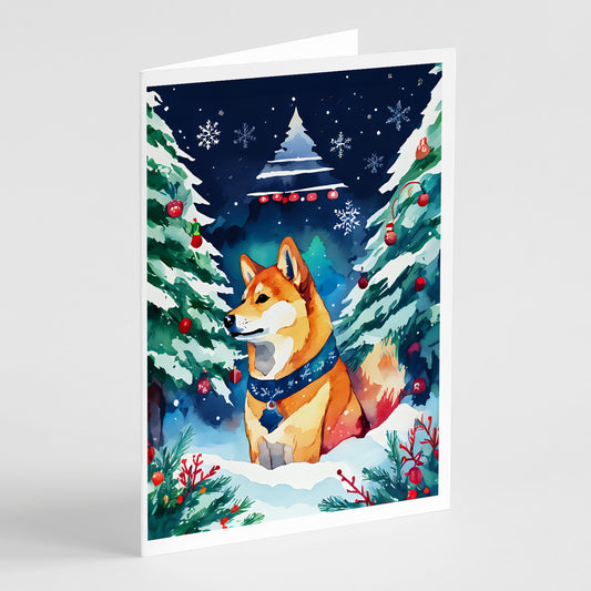 Buy this Shiba Inu Christmas Greeting Cards Pack of 8