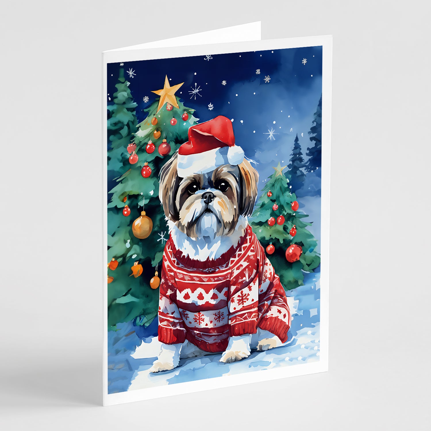 Buy this Shih Tzu Christmas Greeting Cards Pack of 8
