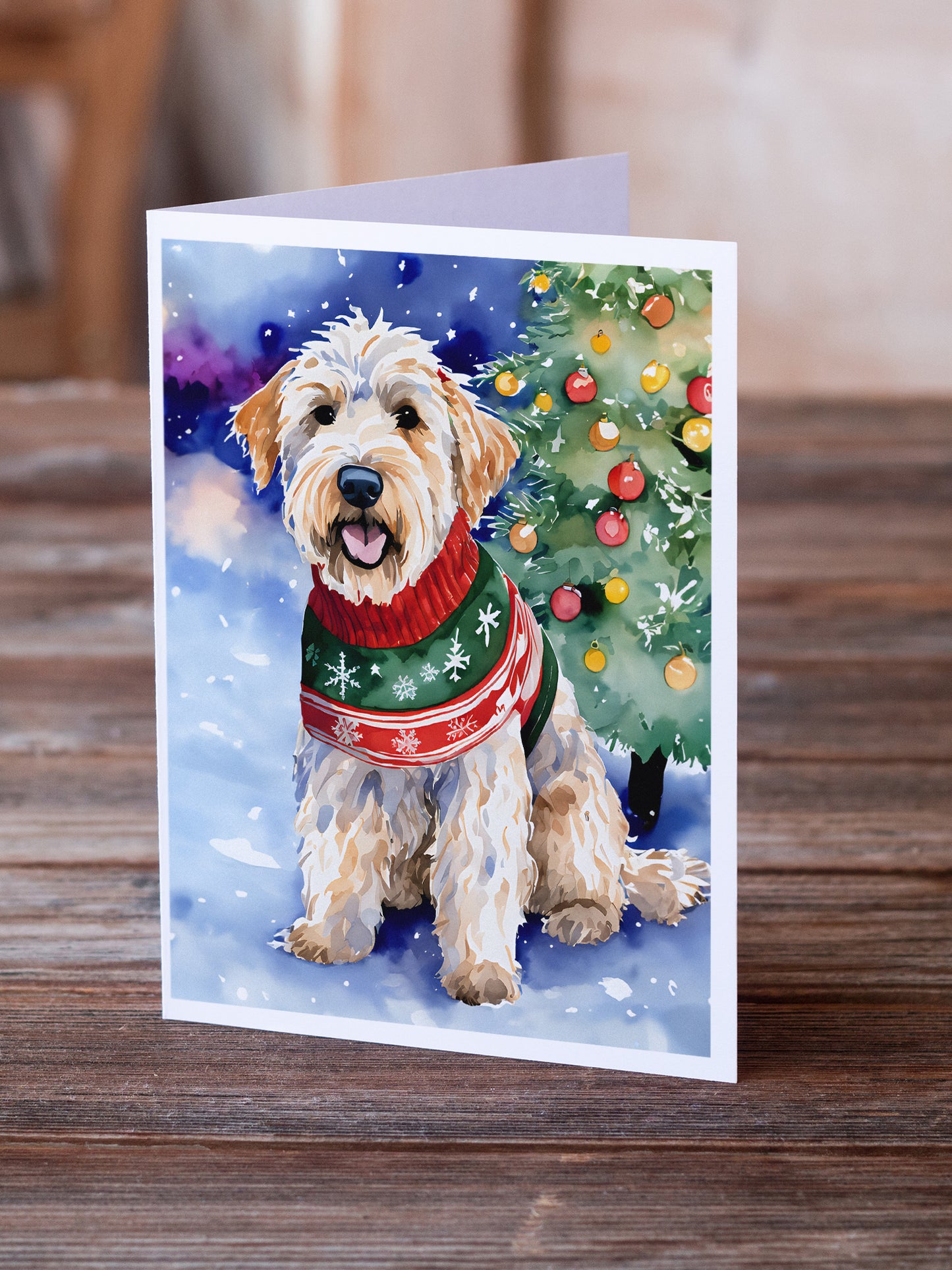 Wheaten Terrier Christmas Greeting Cards Pack of 8
