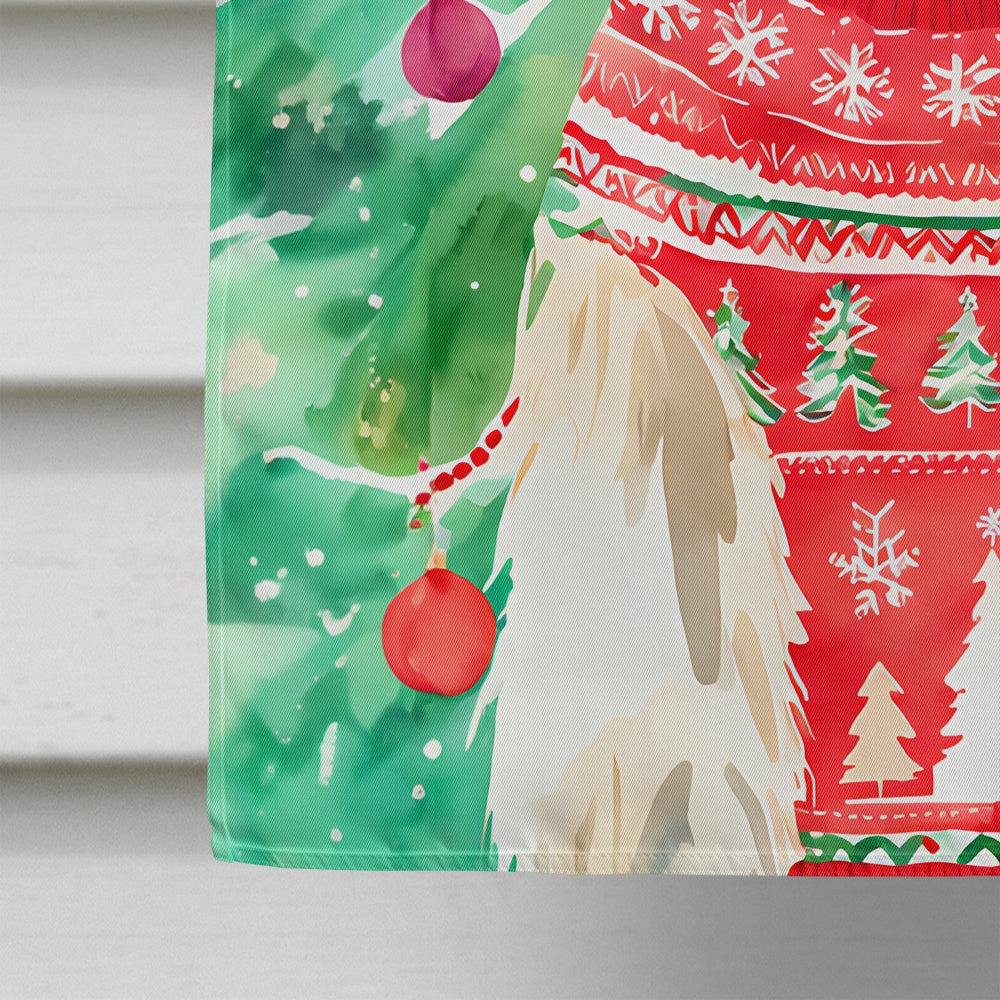 Wheaten Terrier Christmas House Flag