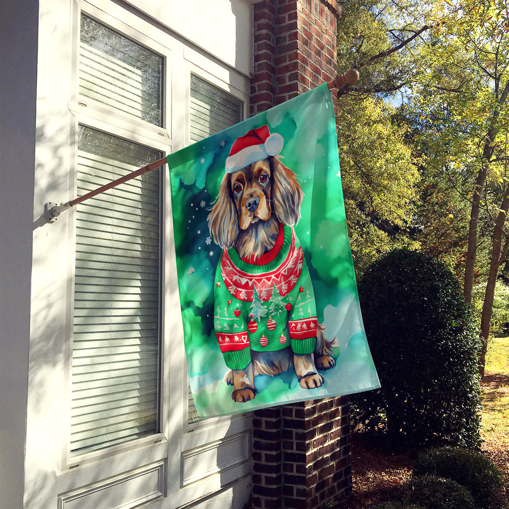 Sussex Spaniel Christmas House Flag