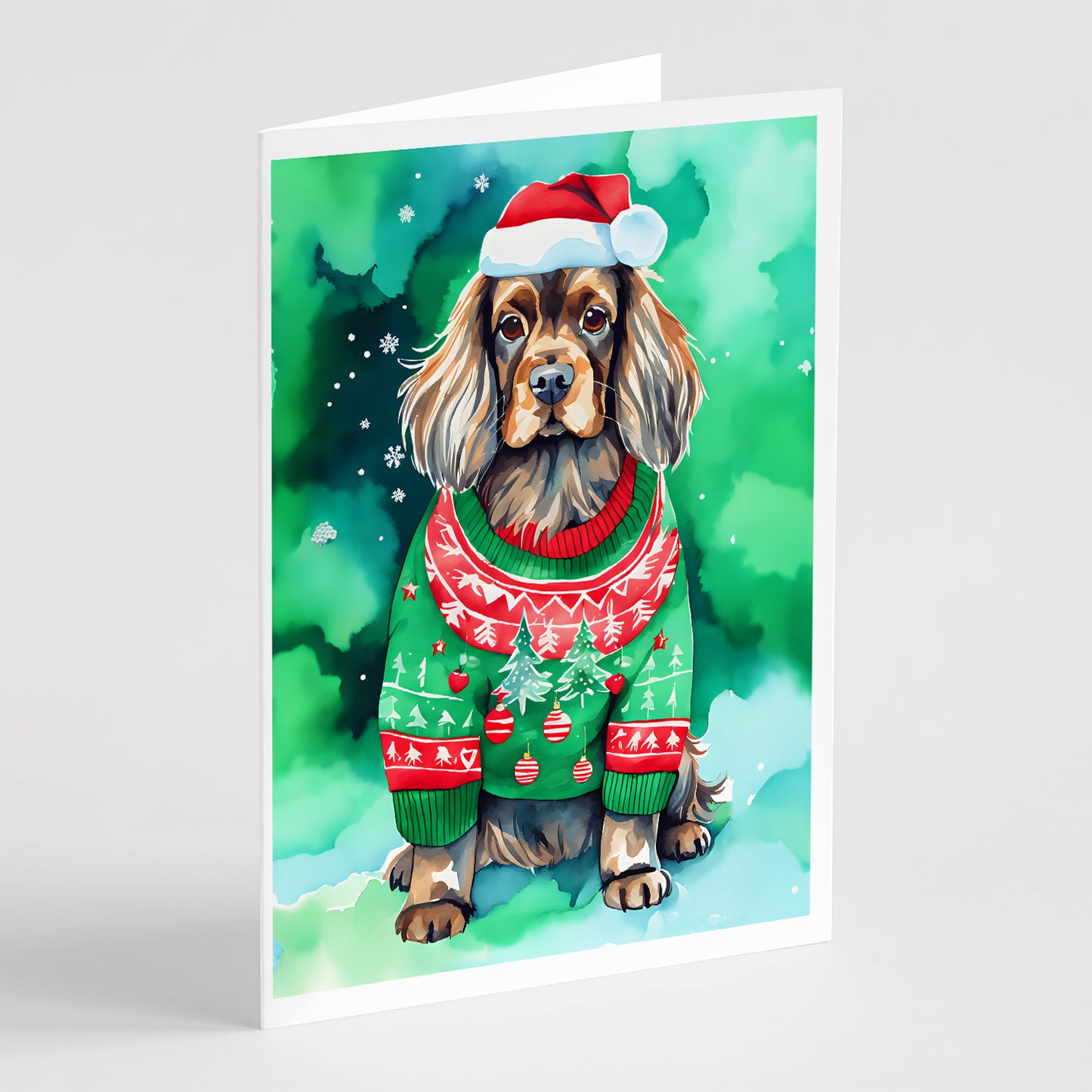 Buy this Sussex Spaniel Christmas Greeting Cards Pack of 8