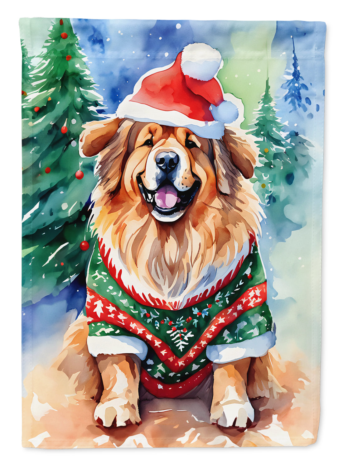 Buy this Tibetan Mastiff Christmas House Flag