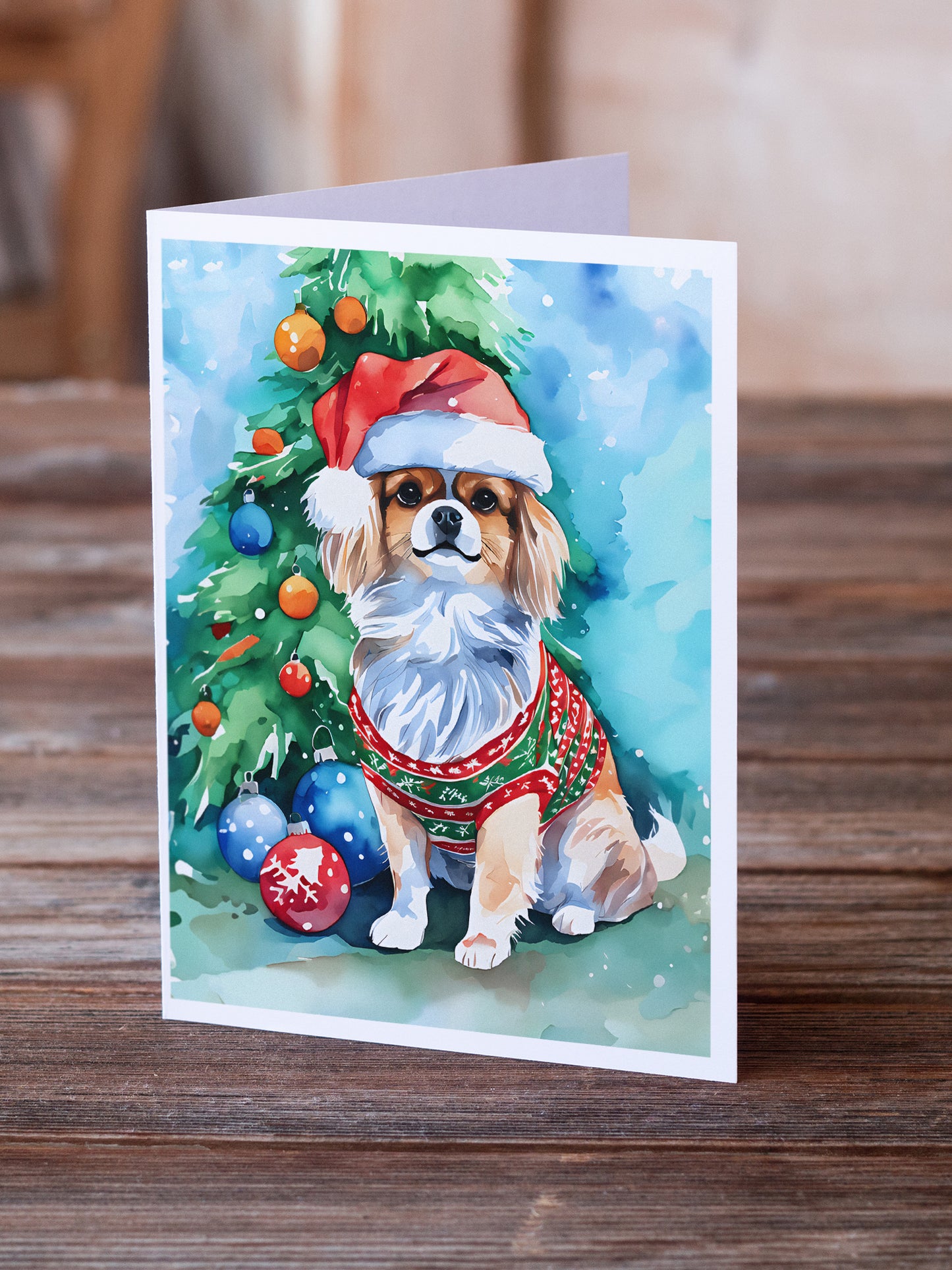 Tibetan Spaniel Christmas Greeting Cards Pack of 8