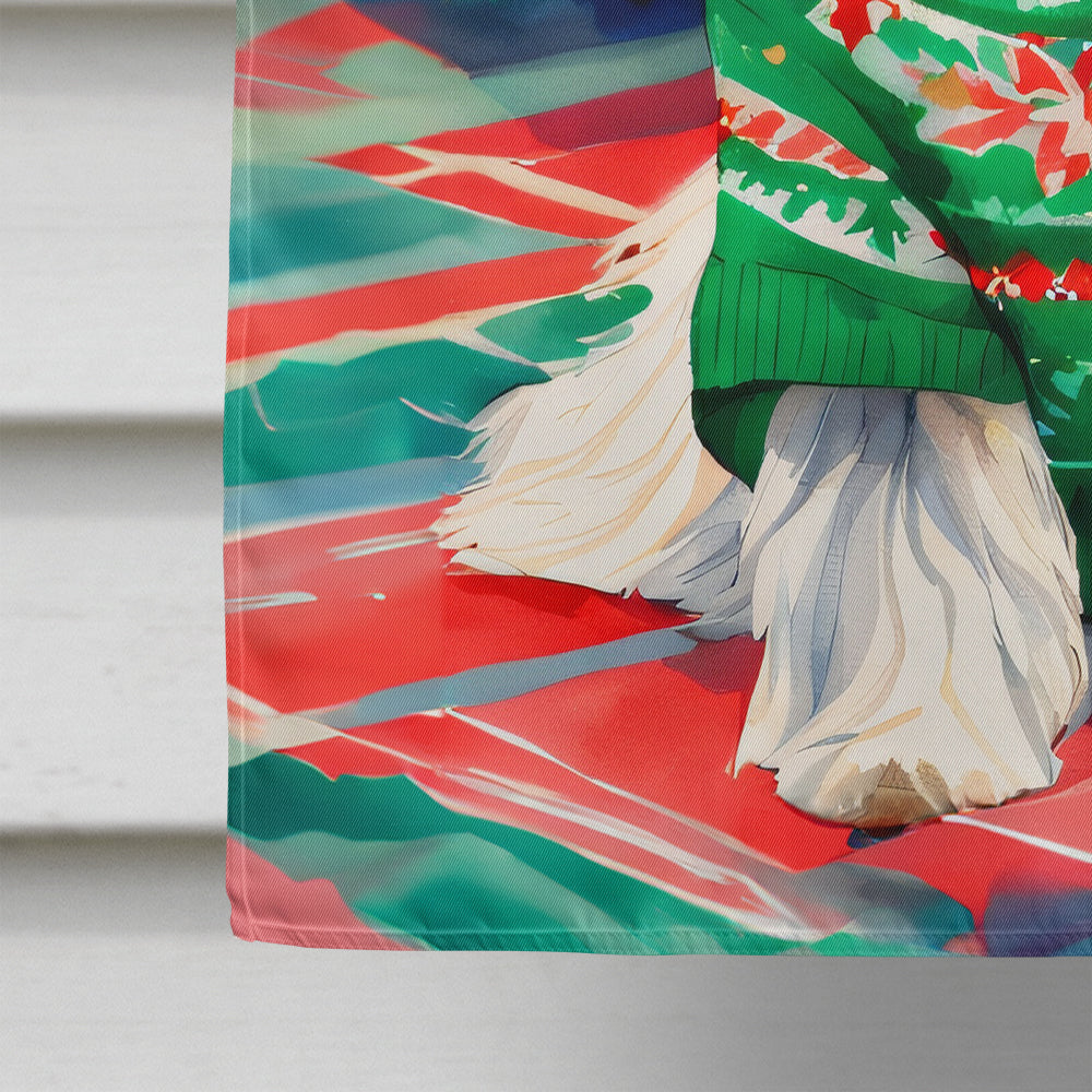 Tibetan Terrier Christmas House Flag